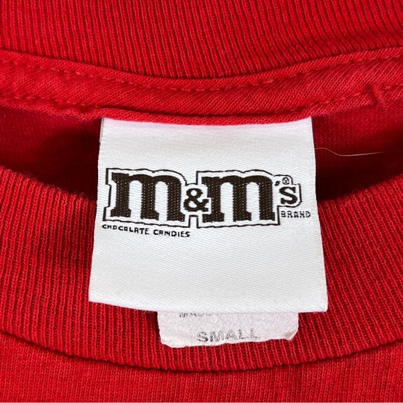 M&M Candy Snack Tee Promo Tshirt Red Adult Small Yellow M&M 2011 - Picture 6 of 11
